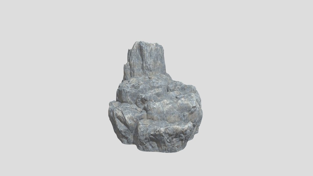 Rocky Boulder Jagged Black