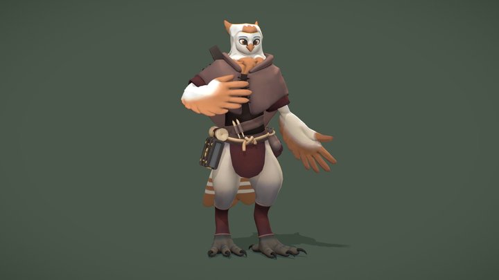 Loren the Owl 3D Model