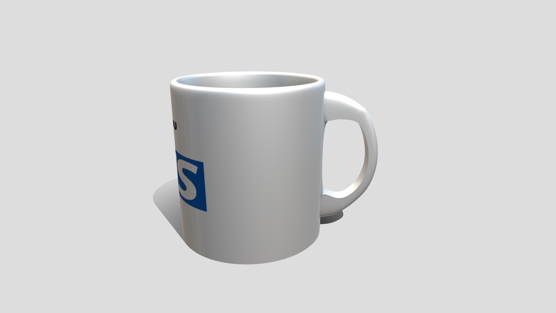 3D model NHS Mug - This is a 3D model of the NHS Mug. The 3D model is about a white coffee cup.