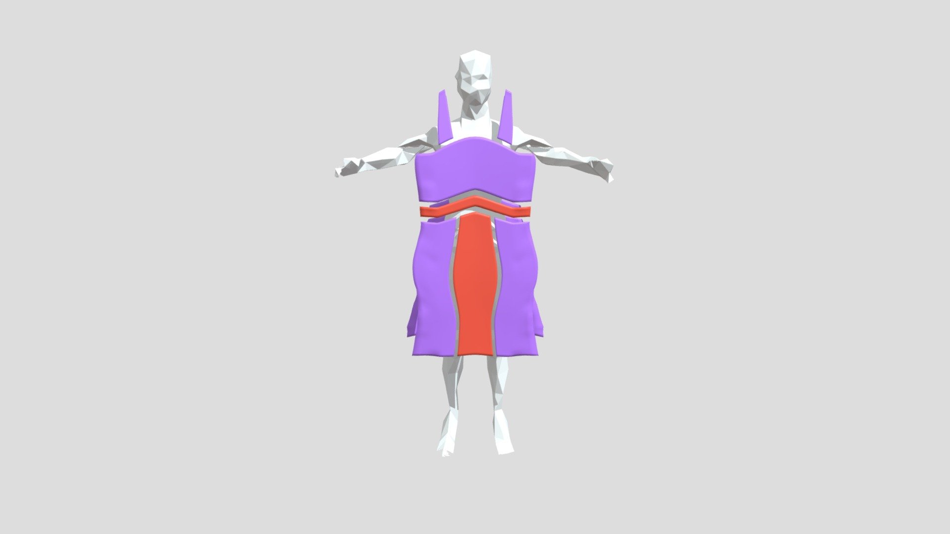 Purple & Red Dress