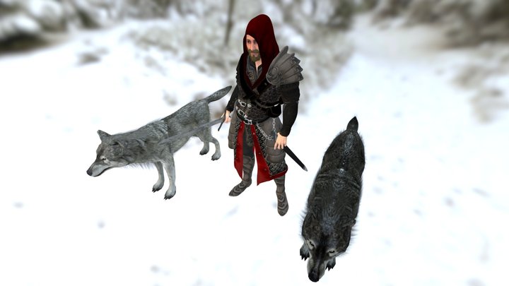 CIRO'S CHARACTER-RANGER - SILVERLEAF WITH WOLVES 3D Model