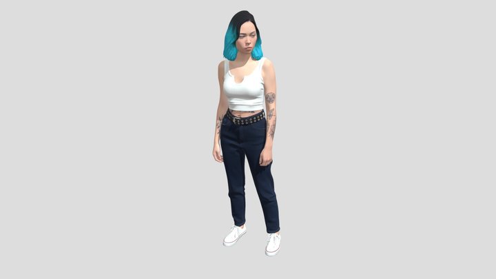 Electric Blue Portrait – Free 3D Model STL