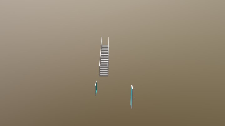 Staircase Window And Door Finished 3D Model