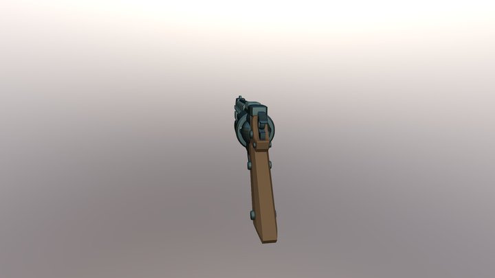 Futuristic revolver 3D Model