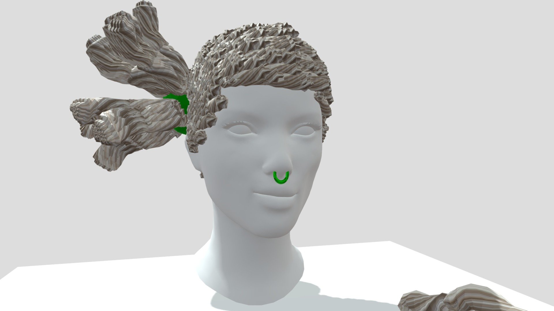 Blackgirl head with braids