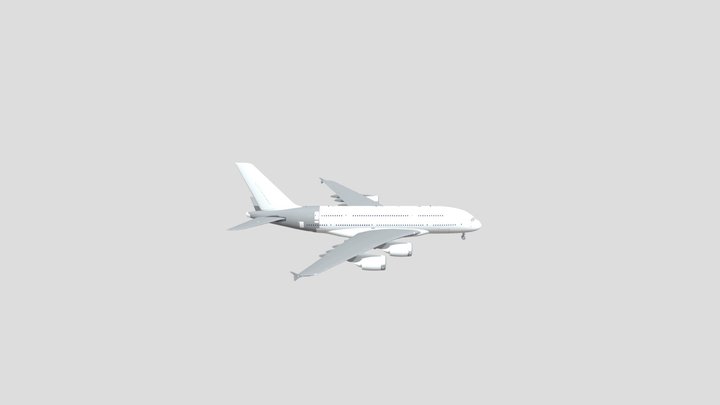 AIRBUS A380-800 Jetliner V2 3D Model