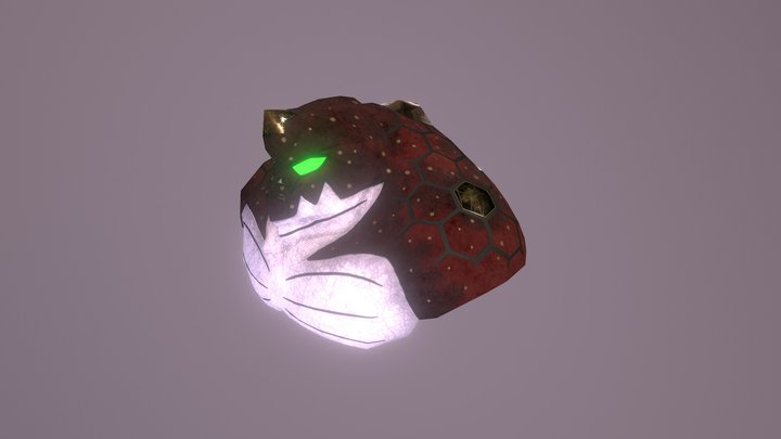 Reptile Monster Bust 3D Model