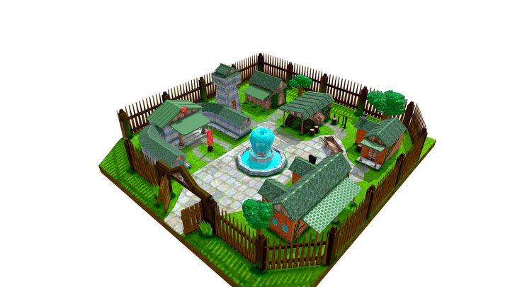 Scena town 3D Model
