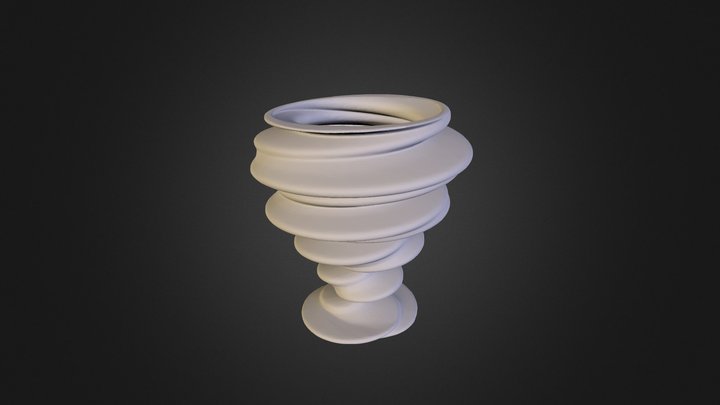 Fractal Twister Vase - by 3Dizingof.com 3D Model