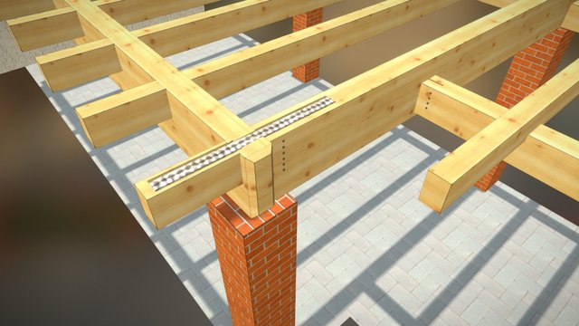 Portico Pini 3D Model