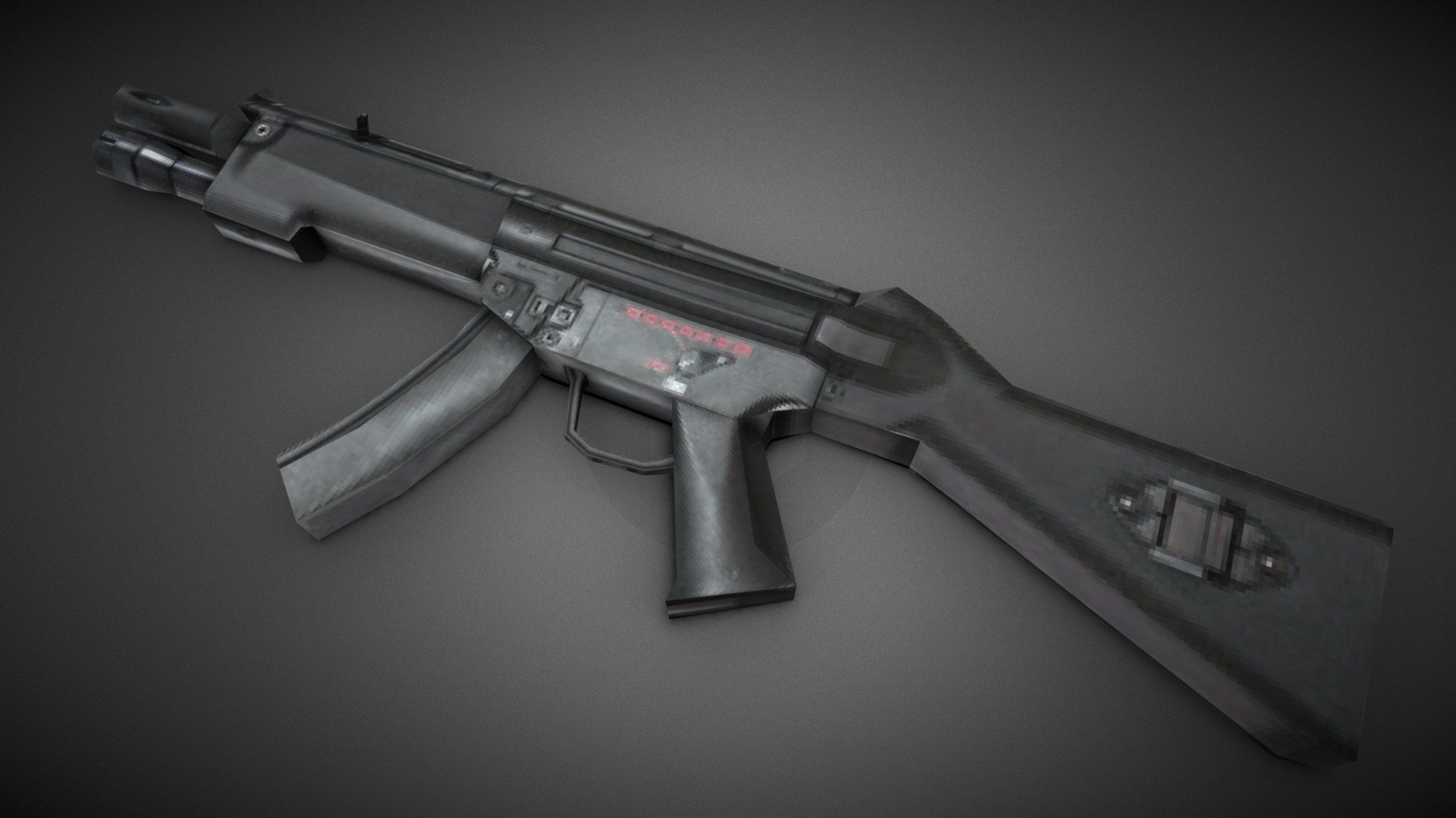 MP5 Navy W/ Flashlight, PS1 Style - Download Free 3D Model By J (@jIIll ...