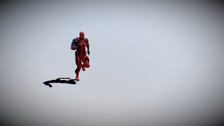 Marvel Deadpool Running 3D Model