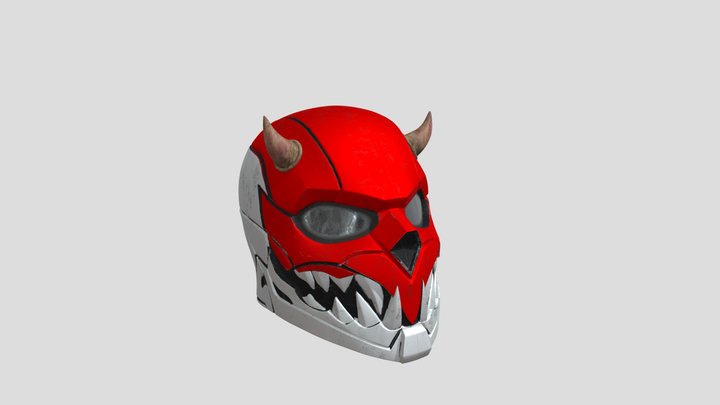 Printable 5 parts Devil Helmet 3D Model