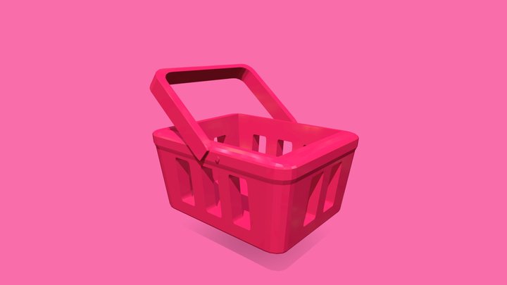 Supermarket Basket 3D Model