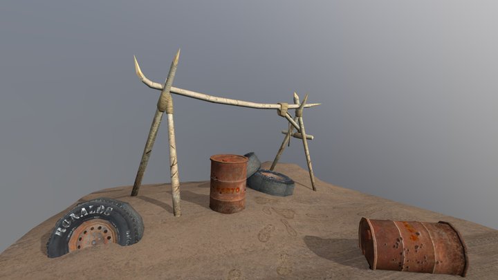 DesertedRustbornScene 3D Model