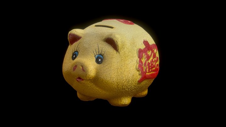 Chinese Piggy Bank (Raw Scan) 3D Model