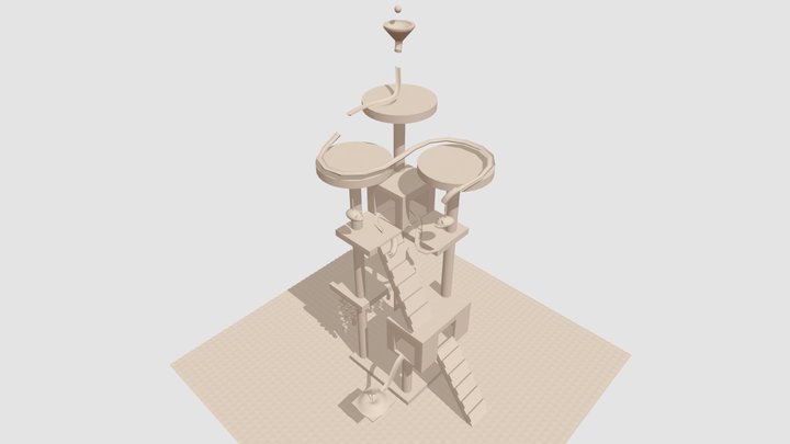 Cat Tree Marble Madness: CGT116 Week 04 3D Model