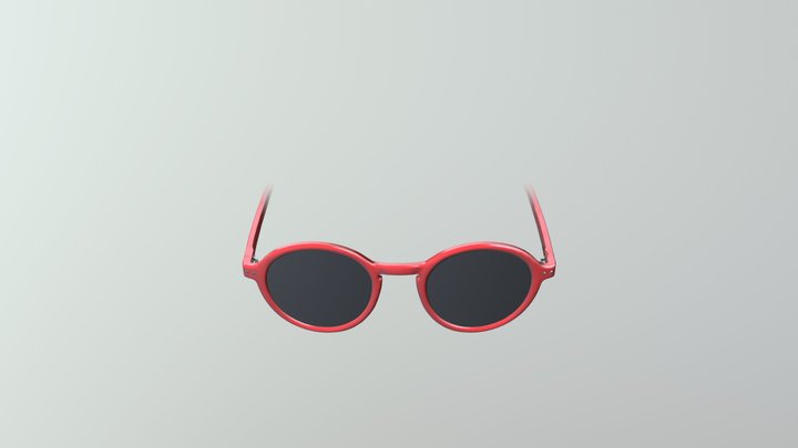 Red Sunglasses - AR Face Filter 3D Model