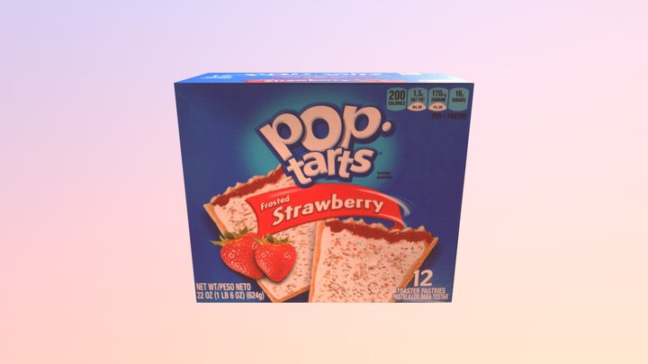 Strawberry Poptarts 3D Model