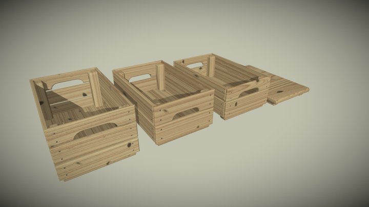3 Drawer and lid 3D Model