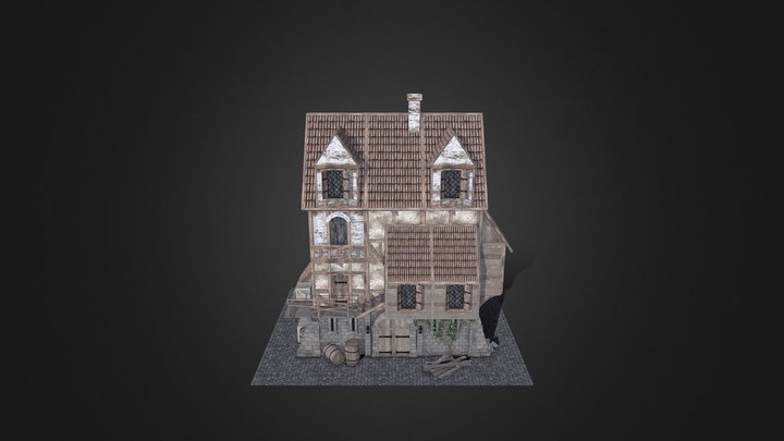 Medieval fantasy building 3D Model