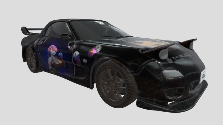 rx7 Car 3D Model