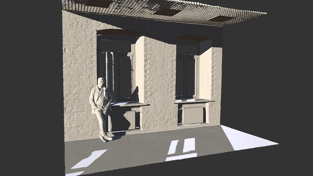 Man near window. Laser scanning 3D Model