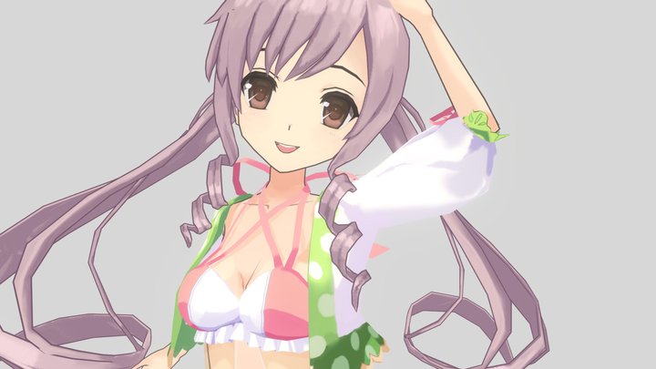 anime girl myroid 3D Model