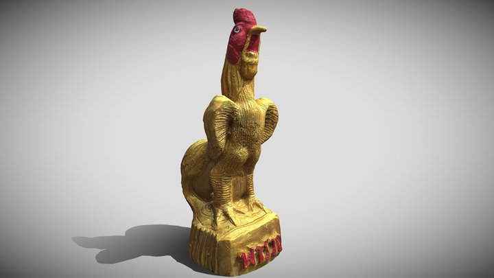 217-ST-Gold Chicken 3D Model