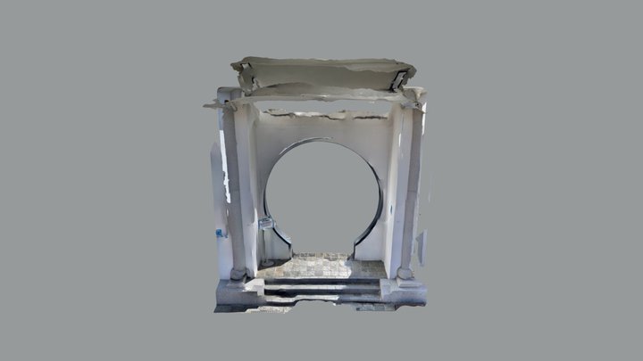 Chinese circle shape door 3D Model