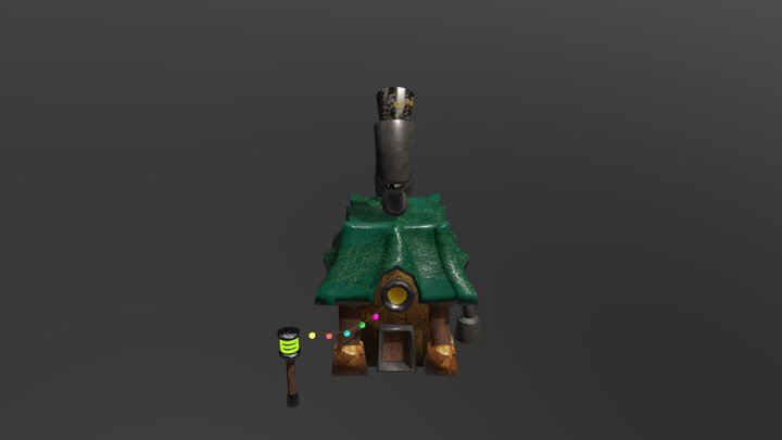 GameArt2018 Fantasy Goblin House 3D Model