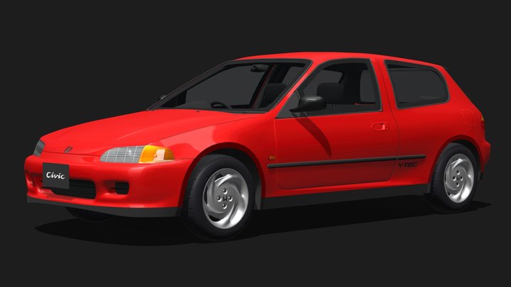 1992 Honda Civic SiR II (EG) – Modello 3D gratuito STL