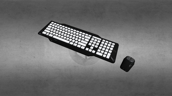 Mouse and Keyboard 3D Model