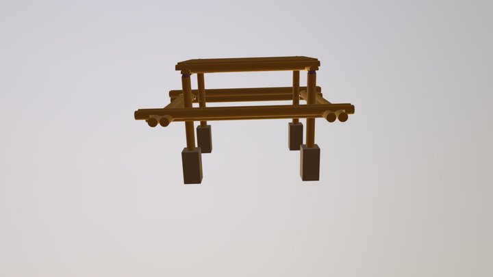 Table Scout Carrée, Version 1 3D Model