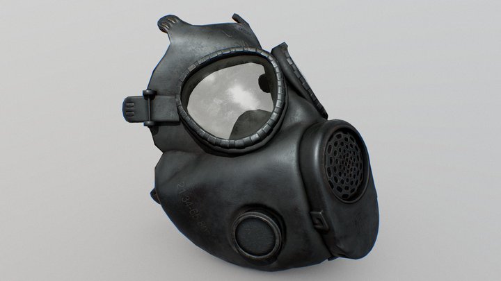 M17 Gas Mask 3D Model