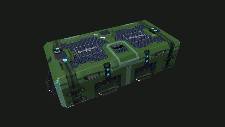 Sci-Fi weapon case 3D Model