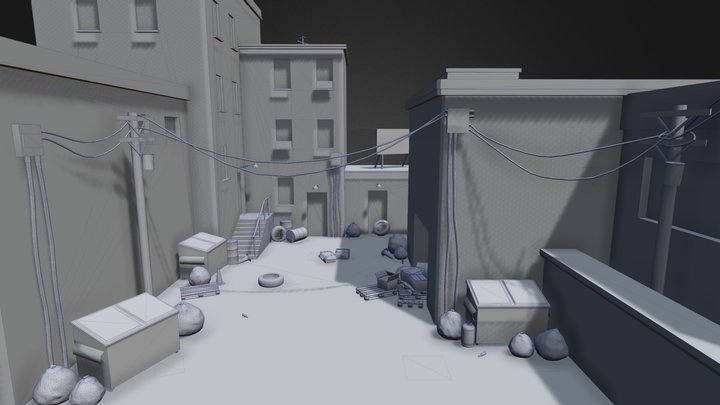 City Backstreet Alley [Work In Progress] 3D Model