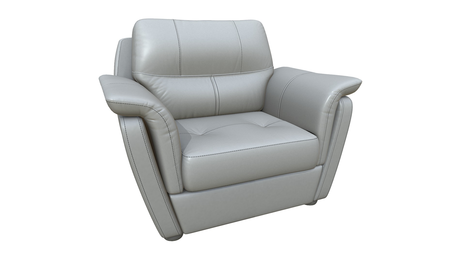 3D model Hoff Melburn - This is a 3D model of the Hoff Melburn. The 3D model is about a grey leather chair.