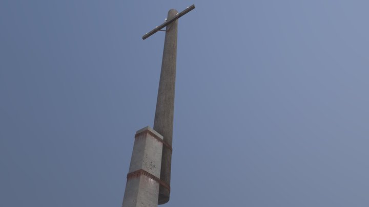Wooden Utility Pole / Дерев'яний опорний стовп 3D Model