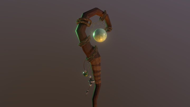 Staff (Textured) 3D Model