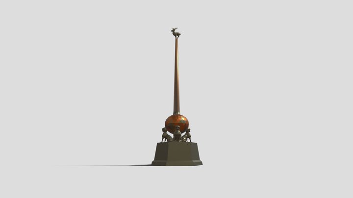 New obelisk "Center of Asia" 3D Model