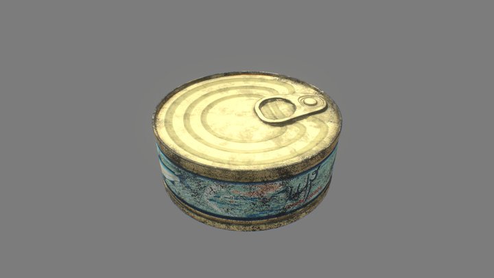Can with fish 3D Model