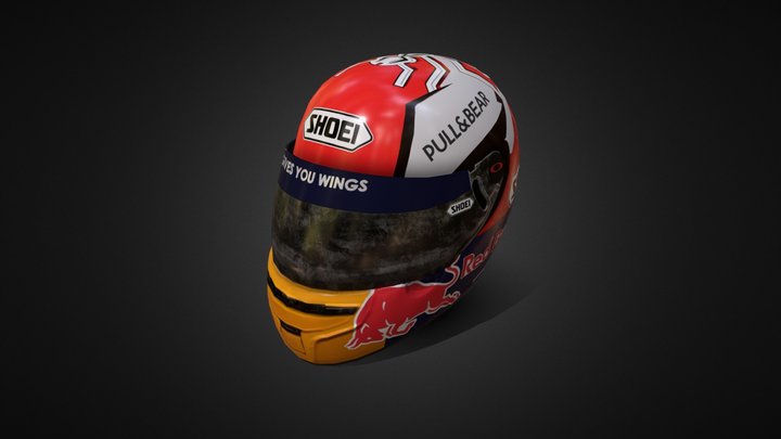 Marc Marquez Helmet 2019 3D Model