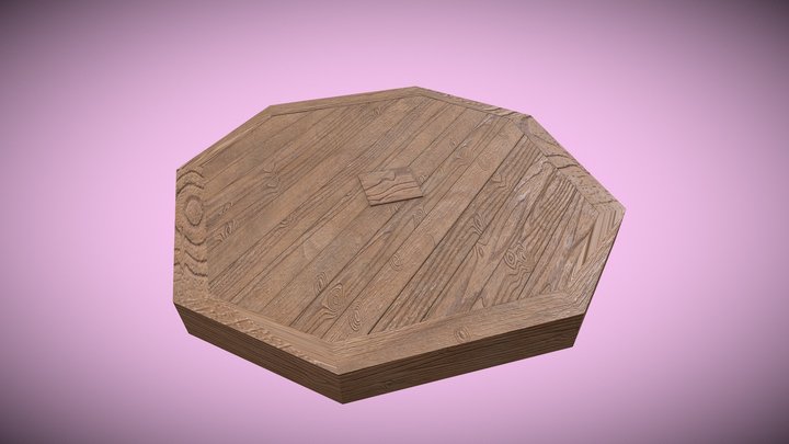 Weighted Wood Platform 3D Model