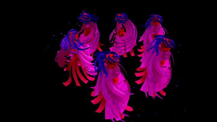 Garba dancers 3D Model