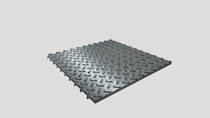 Metal Floor Panel with Diamond Pattern – Kostenloses 3D-Modell STL