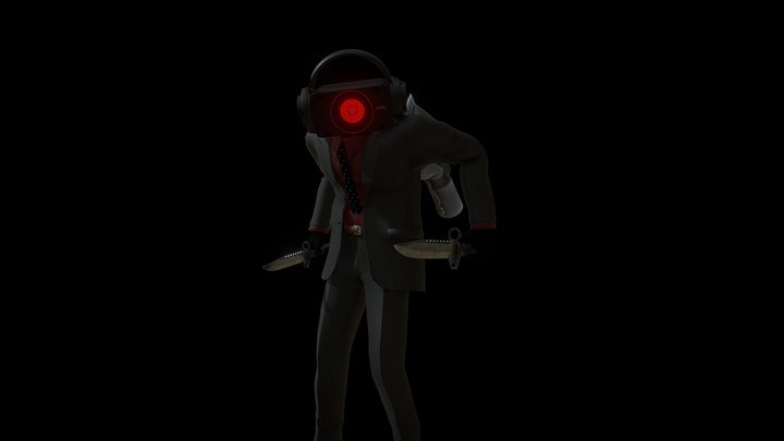 Dark Speakerman 3D Model