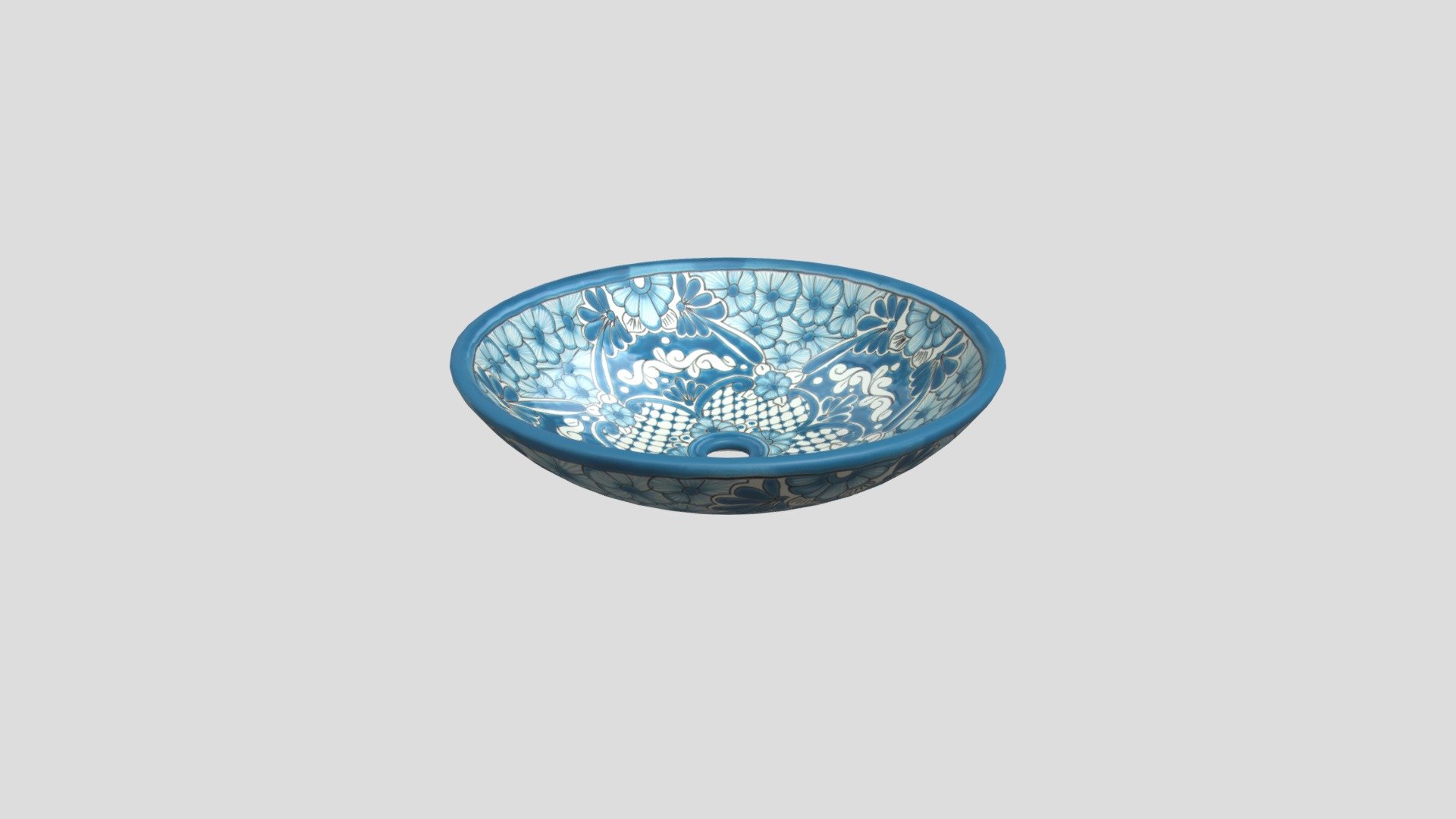 LORENA - LIGHT BLUE MEXICAN SINK — Sketchfab embed 3D viewer