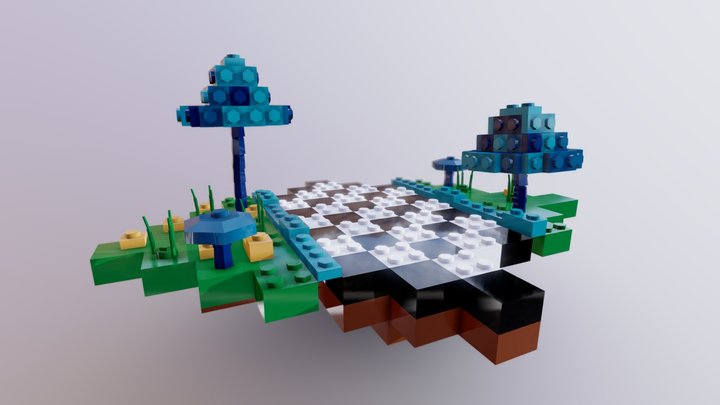 Alice In Wonderland LEGO Environment 3D Model