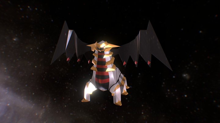 low poly giratina 3D Model